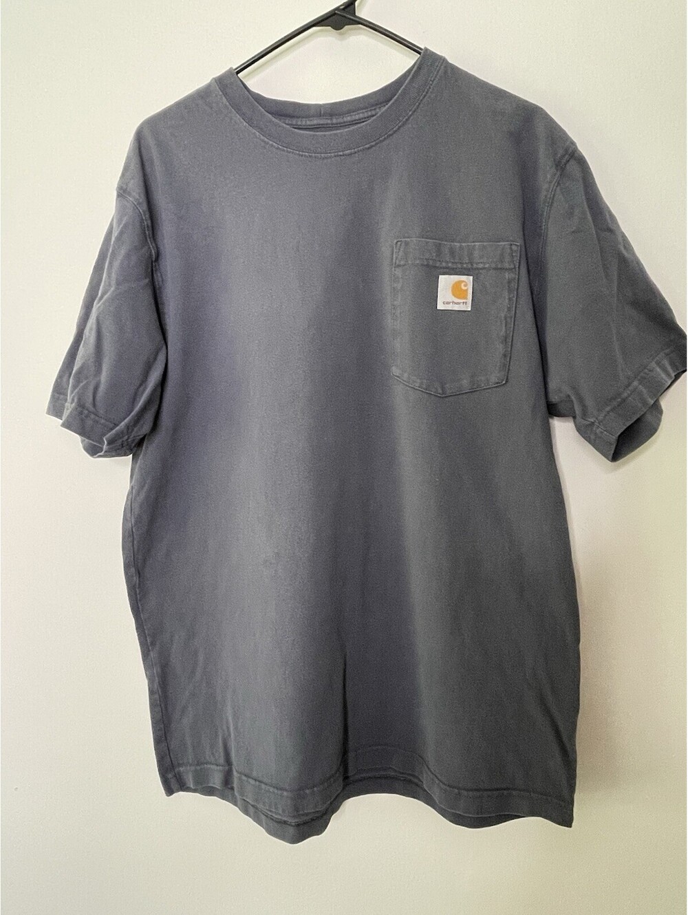 Carhartt Men's Solid Short Sleeve Pocket T-Shirt AC2 Blue Stone Medium